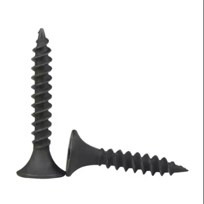 Self Tapping Drywall Nail Black Coated Flat Pan Head Type Various Lengths Customizable Wooden Usage