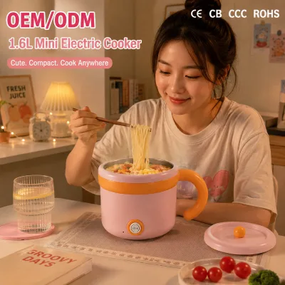 Electric Skillets 1.6L 600W 220V Electric Frying Pan with Lid Hot Pot Multi Color for 1-3 People Home Office Use KL04002