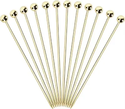 Stainless Steel Cocktail Pick Reusable Fruit Pick Metal Fruit Picks for Bar Club