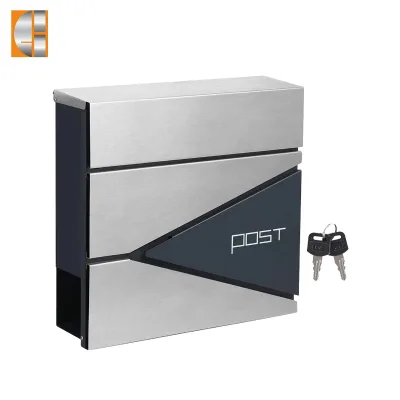Custom Modern Outdoor Steel Wall Mount Waterproof Luxury Estate Postbox with Lockable for Garden Parcel Delivery