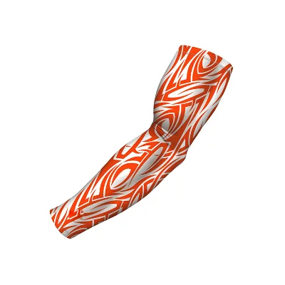 Custom Pattern Quick Dry Breathable Anti-Bacterial UV Resistant Arm Sleeves Thin Cooling Stretch 100% Polyester Cycling Hiking