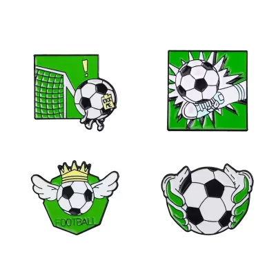 Professional Enamel Pins Manufacturer Custom Sports Pins Football Pins for Jackets Bags Lapel Hat DIY Accessories Wholesale