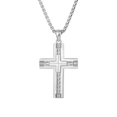 Spiritual 925 Sterling Silver Men Chains Medal Cross Men'S Cast S925 Silver Pendant Necklace Jewelry For Men And Boys