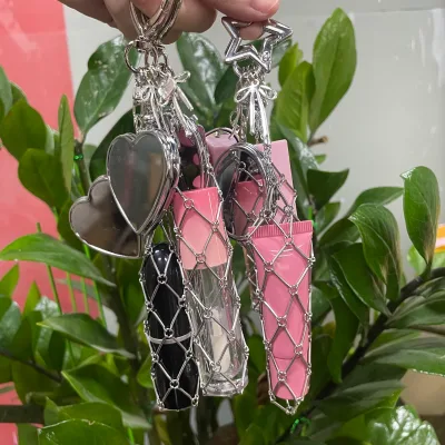 Wholesale Vegan Lip Gloss Keychain Long Lasting High Pigment Mineral Lip Balm Travel Moisturizing  Hydra Nude Vegan Lip Gloss