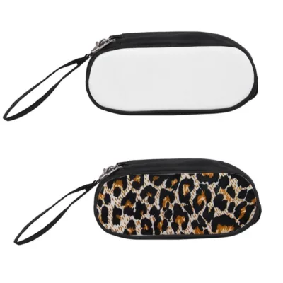 Sublimation Canvas Zipper Stationery Black Makeup Bag Blank Travel Stationery Hand Bag Cute for Kids Dust-proof bag