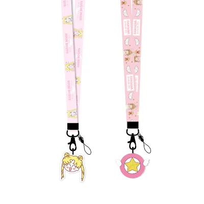 Cartoon Mobile Phone Lanyard Universal Polyester Hanging Neck Rope Chain Key Loss Prevention Fashionable Eco-Friendly