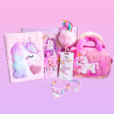 14pcs/set 2025 New Products Unicorn Gifts Set for Girls Unicorn Toys for Girls Birthday Gift Box with Blanket Tumbler Notebook