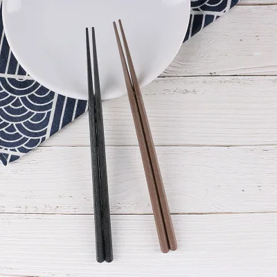 Wholesale Reusable Chopstick Sleeve Hexagon Folding Custom Reusable Korean Sushi Fiberglass Pointed Alloy Japanese Chopsticks