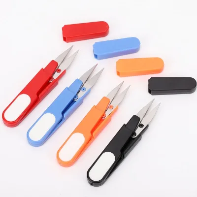 Multicolor Sewing Scissors U Shape Scissors Sewing Embroidery Metal Scissors for Needlework Fabric