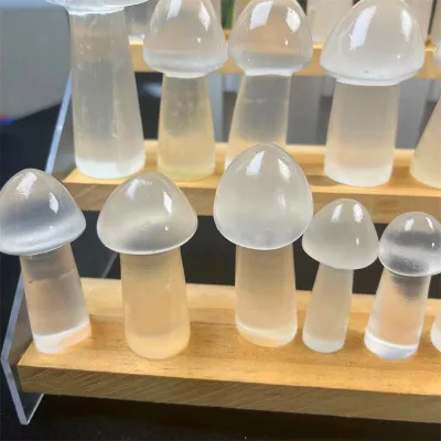 High Quality Natural Crystal Crafts Crystal Carving Selenite Mushrooms Crystal Mushrooms for Decoration