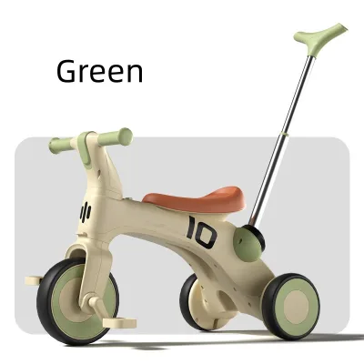 Portable Lightweight Kids Push Tricycle Foldable Design Toddler Trike for Short Trip Camping Parent-child Outdoor Travel Toy
