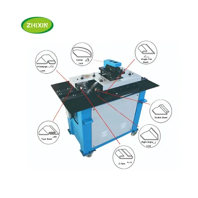 Good Quality 22 Gauge Galvanized Sheet Radial Single Hem L Seamer Lock Forming Machine for Precision Metal Fabrication