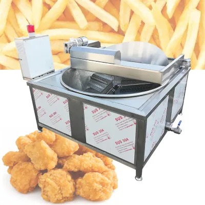 Automatic Snack Frying Machine Round Frying Pot Batch Fryer for Potato Vegetable Meat Frying