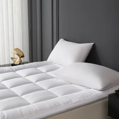 Wholesale Customizable 3D Thick Mattress Pad Soft Breathable Premium Stitching Hotel Stay Grade Mattress Pad for 5 Star Hotel