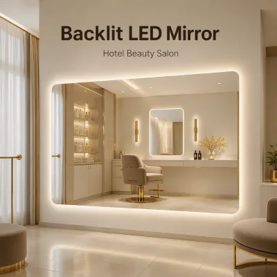 Smart LED Wall Mirror Factory Wholesale Dimmable Touch Sensor Metal Frame For Hotel Beauty Salon Backlit Supply