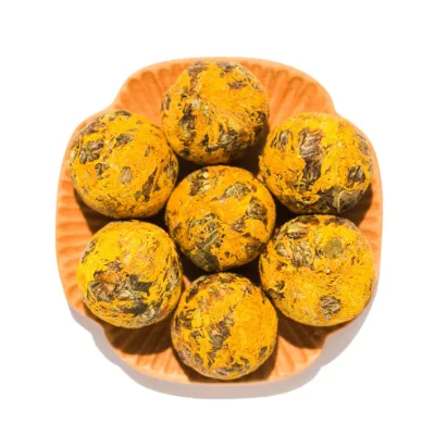 N28-3 China Yellow Chrysanthemum Blooming Health Tea Ball