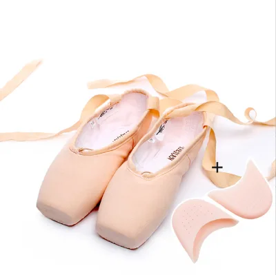 2025 Wholesale Soft Ballet Point Shoes Satin with Flats Ballerina Dance Slippers Pointe Shoes for Women