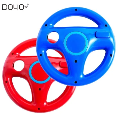 NBCP Factory Price Ergonomic ABS Wii Controller Mario Kart Racing Steering Wheel for WII Remote Game-2 Pack 12-Month