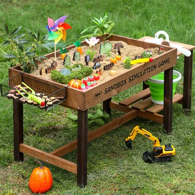 Thickened Wooden Sand Table Outdoor Sand Set Children's Puzzle Model Toy