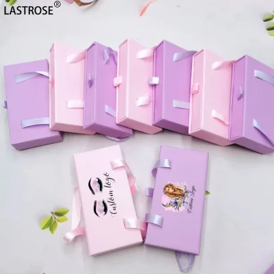New Design Shopping Bag Rectangle Shape Gift Lashes Box Private Label Lashes case Eyelash Boxes Packaging Make Your Own logo
