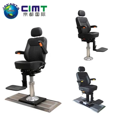 004 Model Adjustable Movable Marine Boat Captain Seat Pilot Chair Aluminum Support Cylinder Stainless Steel 1.2m Rail for Sale