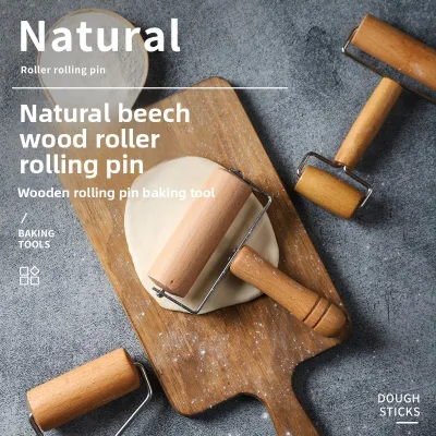 Wooden Small Rolling Pin Non Stick Pizza Dough Roller for Baking Cooking Pastry Dumpling Pasta Bread Kitchen Tool