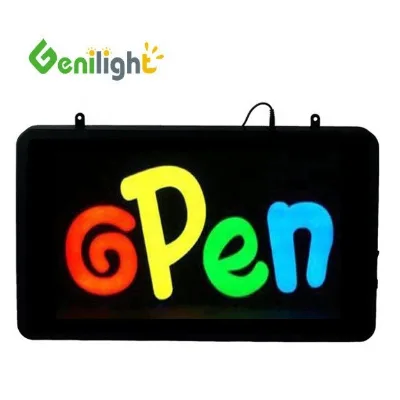 Genilight Custom 56x33 cm Full Color LED Neon OPEN Sign DC12V Electronic Indoor Use 1 Year Warranty OEM SDK Functionality