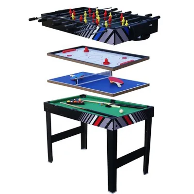 4-in-1 Multi Game Table Portable Multi Game Combination Table Set with Accessories Table Tennis Foosball