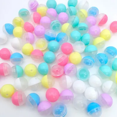 China Factory RTS Bulk 18mm 1.8cm Mini Purple Green White Yellow Purple Capsule Empty Gachapon Ball Plastic Empty Round Capsule
