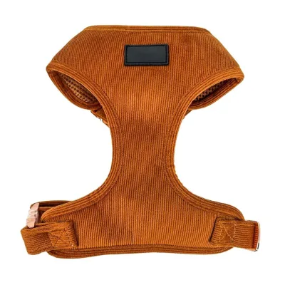 Manufacture Life Corduroy Dog Harness Ultra Soft Padding Design Custom Logo for Small Medium and Large Dogs