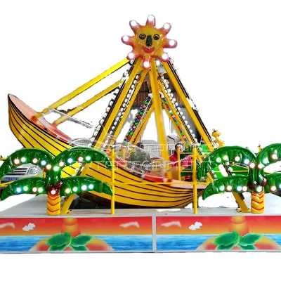 Mobile Amusement Rides Trailer Mounted Small Pirate Boat Rides for Amusement Park