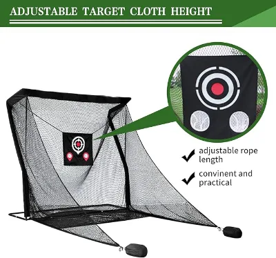 Golf Practice Net with Return 8ft X 8ft Golf Driving Range for Indoor and Outdoor with Enlarged Side Protection Net