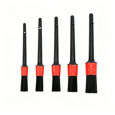 5 Sizes Car Detailing Brush Set Soft Plastic Bristle Auto Interior Exterior Dashboard Wheel Gap Cleaning Brush