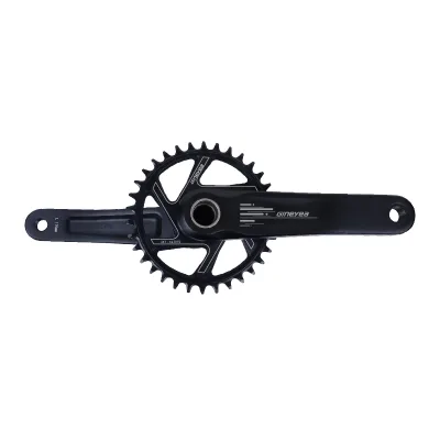 GINEYEA Mountain Bike Positive Negative Gear Hollow Integrated Aluminum Alloy Crankset 170mm Single Chainring 34-42T Bicycle