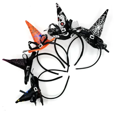 Witch Headband Witches Hat Hairbands Halloween Costume for Girl Baby Women Adult