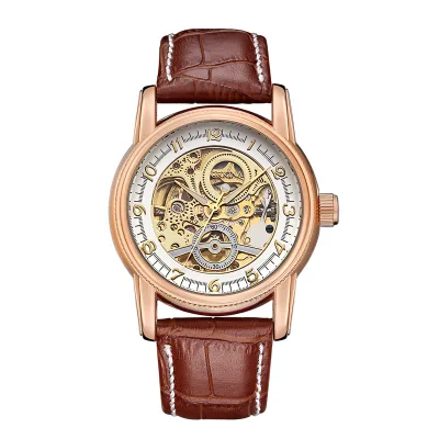 MGORKINA Men's Watches Rose Gold Watch Male Automatic Mechanical Skeleton Watches Montre Femme Zegarek Damski
