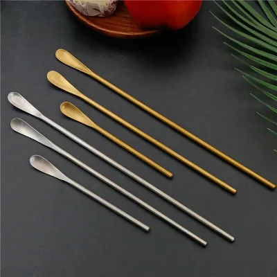 304 Stainless Steel Japanese Long Handle Mixing Spoon for Coffee Dessert Ice Versatile Tool for Food Soup Bar Mixing