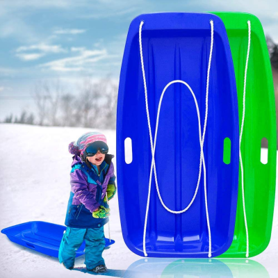 Outdoor Plastic PE Snow Sled for Winter Skiing and Sand Sliding Kids Adults Plastic Snow Sledge