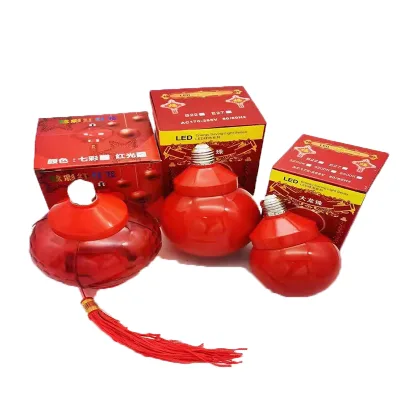 New Red Lantern Light Home Holiday Atmosphere E27 7 Electricity Outdoor Garden Party Led Replacement Bulb Lamp Wholesale