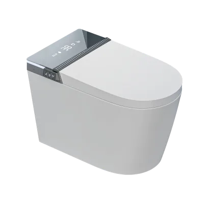 Smart Ceramic Toilet Built-in Aromatherapy Foam Shield Night Light Remote Control No Water Pressure Restrictions Instant Toilet