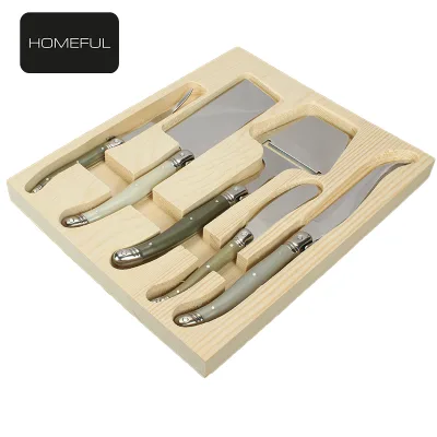 Multifunction 5 Pcs Stainless Steel Cheese Butter Knife Set with ABS Plastic Handle