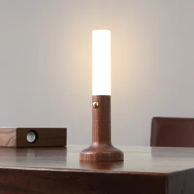 Creative Minimalist Wooden Wall Lamp for Bedroom Living Room LED Light Source Touch Control Mode for Bedside Decorative Wall