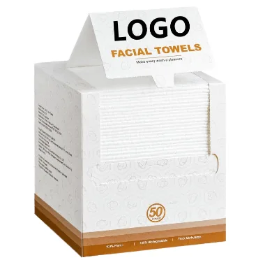 Approved Disposable Face Towels Nonwoven Waffle Pattern for Gentle Exfoliation Facial Washcloths in Box for Skin Care