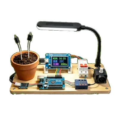 ESP32 Smart Agriculture Greenhouse Monitoring Kit-IoT Plant Sensor System Soil Moisture Temperature Humidity Light Intensity