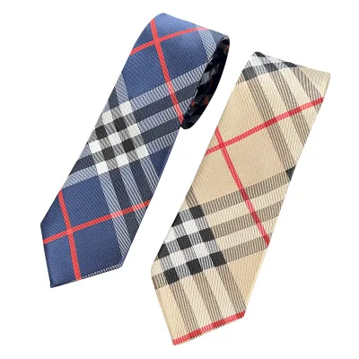 Wholesale Custom Checked Design Micro Professional Ties 100 Polyester Neckties for Men