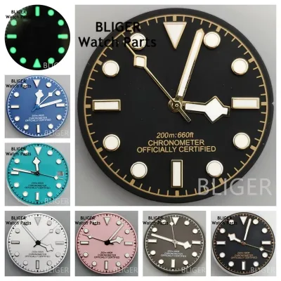 29mm NH35 Wine Red Grey Green Black Pink Blue Watch Dial Hand Set Gold Rose Gold Index C3 Luminous Fit NH35 Movement Watch Parts