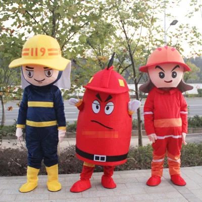 Baige New Style Fireman Police Man Mascot Funny Toys Cosplay Costumes Mascot Cartoon Character for Adult