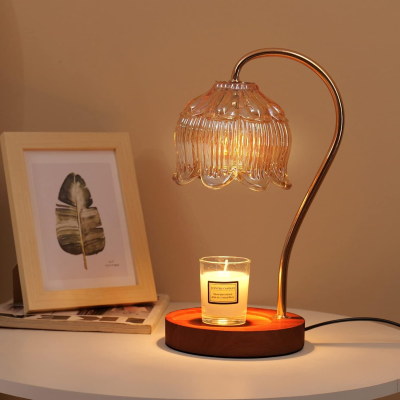 Floral Candle Warmer Lamp with Timer & Dimmer - Lotus Wax Melter for Home, Bedroom, Christmas and Birthday Gifts