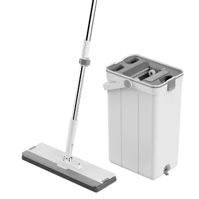 Affordable Automatic Wringing Ultra-fine Fiber Floor Mop Set with 360 Degree Rotatable and Adjustable Cleaning Bucket Mop