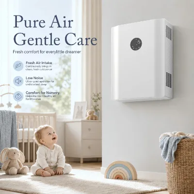 Modern Standard 90% Efficiency Ventilator Temperature Exchange VOC Filtering Ceramic ERV Hotel Effective Low Noise for Handler
